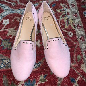 Pink flats with gold